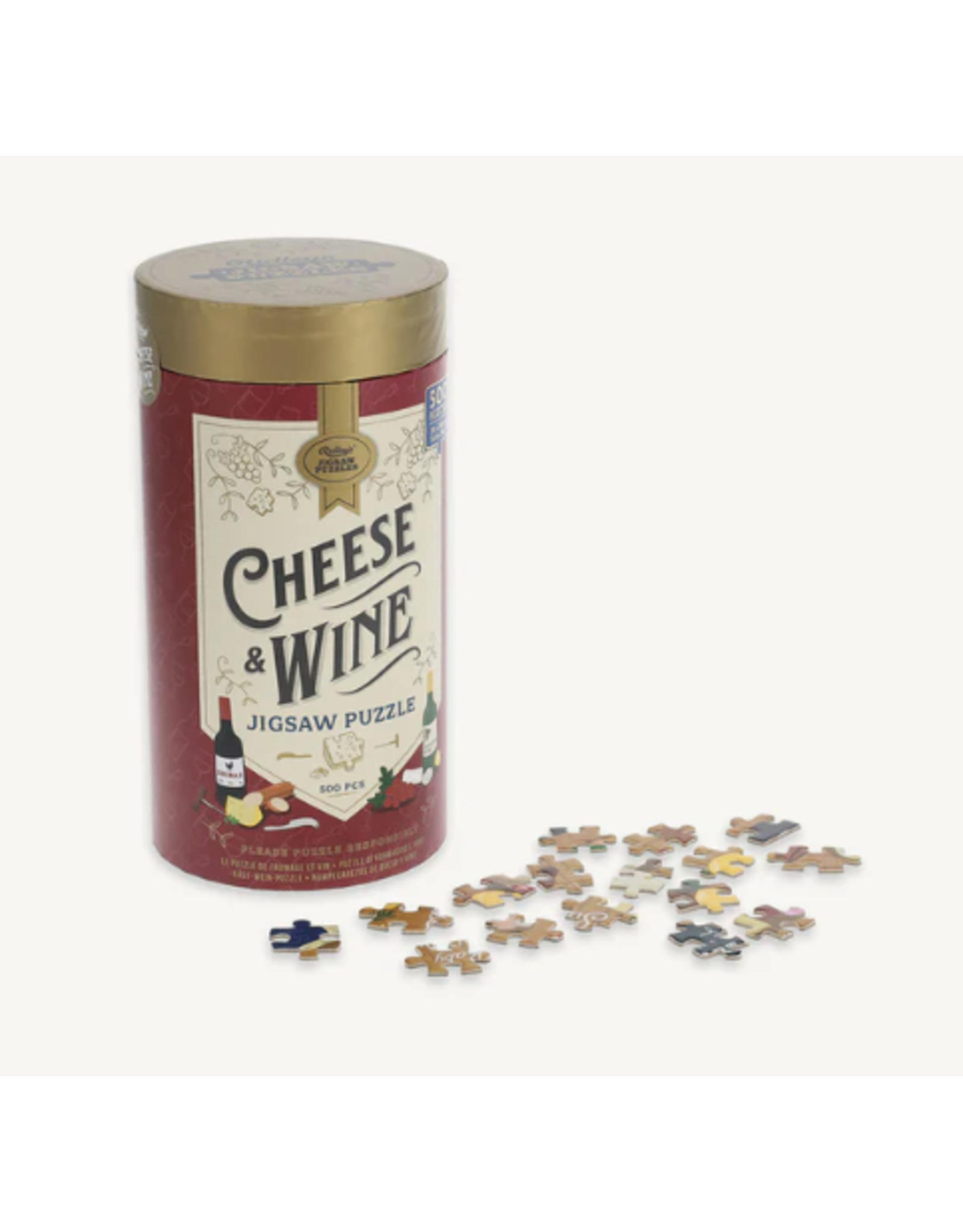 Hachette Book Group Cheese + Wine 500 piece puzzle