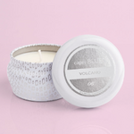 Capri Blue White Printed Mini Tin, Volcano, 3 oz.