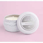 Capri Blue White Printed Mini Tin, Volcano, 3 oz.