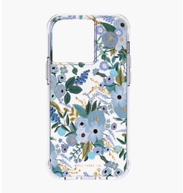 Clear Garden Party Blue iPhone 13 Case