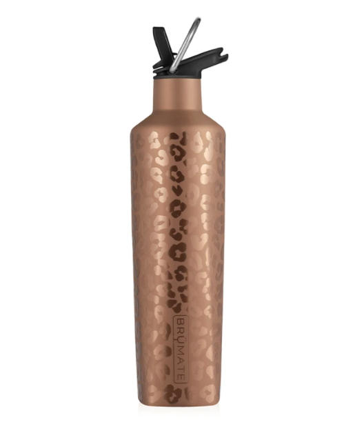 Brumate 25 Oz Rehydration Rose Gold Leopard Water Bottle – The