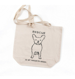 Sugarboo & Co Canvas Tote, Rescue Is My Favorite Breed