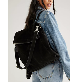 Camilla Suede Backpack, black