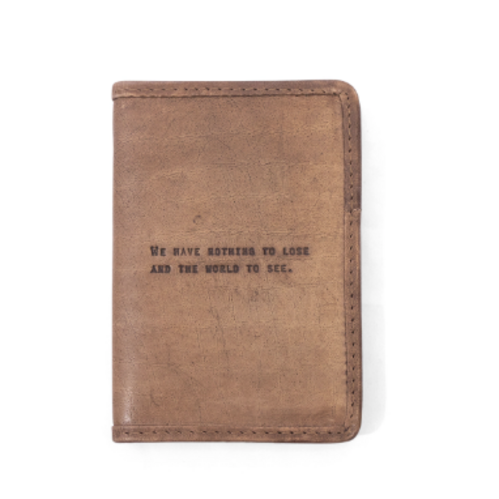 Sugarboo & Co Leather Passport Cover, We Have Nothing To Lose, maple
