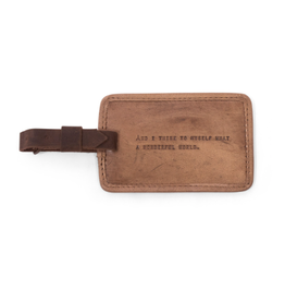 Sugarboo & Co Leather Luggage Tag, What A Wonderful World