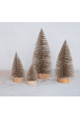 Creative Co-Op Plastic Bottle Brush Trees, set of 4
