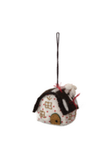 Creative Co-Op 3"H Wool Felt House Ornament with Embroidery