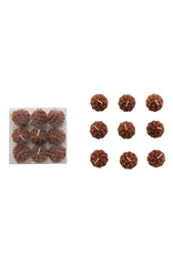 Creative Co-Op Unscented Pinecone Shaped Tealights, Brown