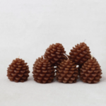 Creative Co-Op Unscented Pinecone Shaped Tealights, Brown