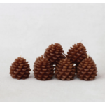 Creative Co-Op Unscented Pinecone Shaped Tealights, Brown