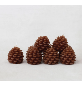 Creative Co-Op Unscented Pinecone Shaped Tealights, Brown