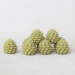 Creative Co-Op Unscented Pinecone Shaped Tealights, Green