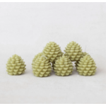 Creative Co-Op Unscented Pinecone Shaped Tealights, Green