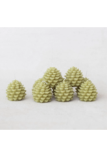 Creative Co-Op Unscented Pinecone Shaped Tealights, Green