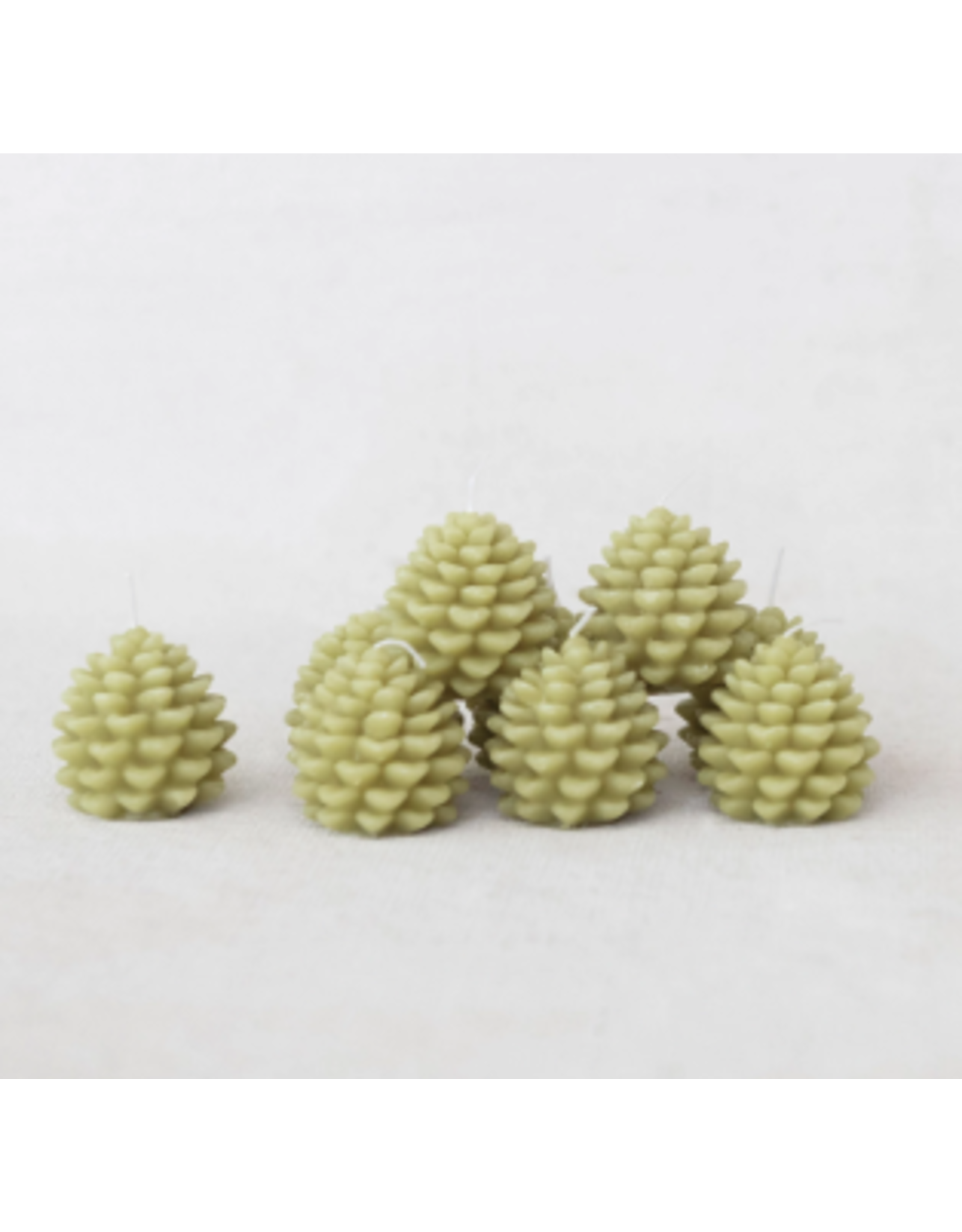 Creative Co-Op Unscented Pinecone Shaped Tealights, Green