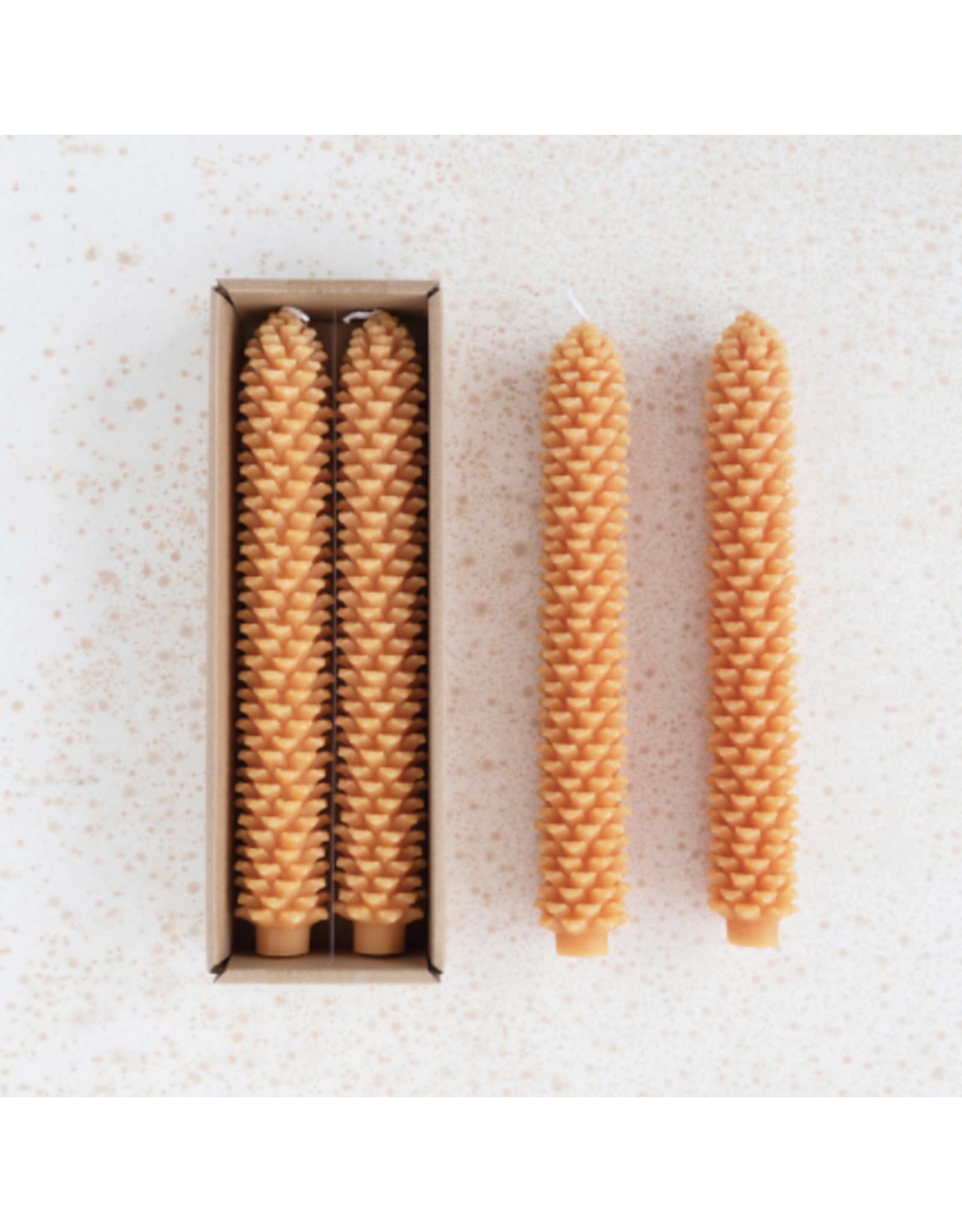 Creative Co-Op Unscented Pinecone Shaped Taper Candles