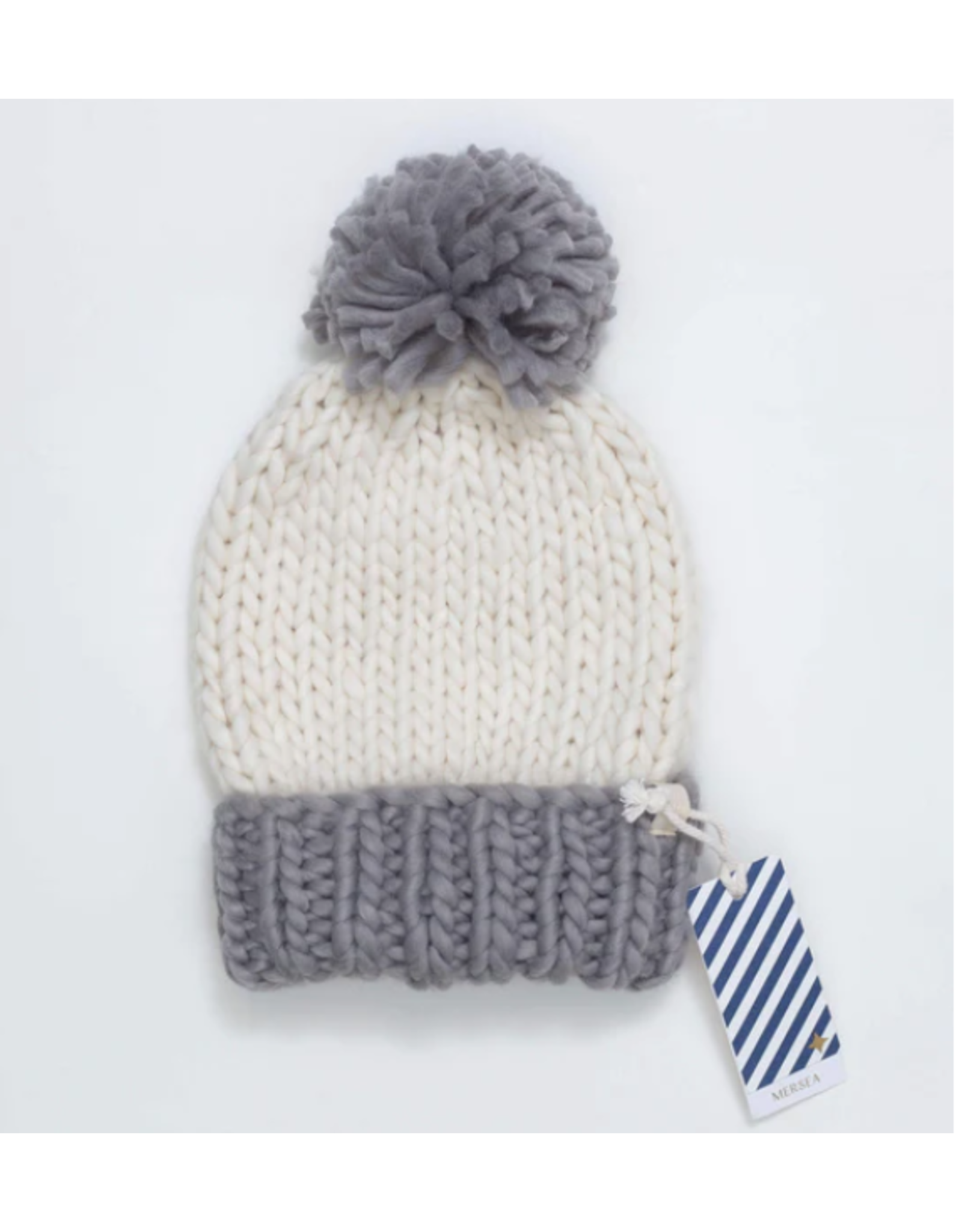 Knit Hat with Oversized Pom, 2 styles