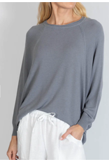 Cobblestone Knit Pullover, dark grey