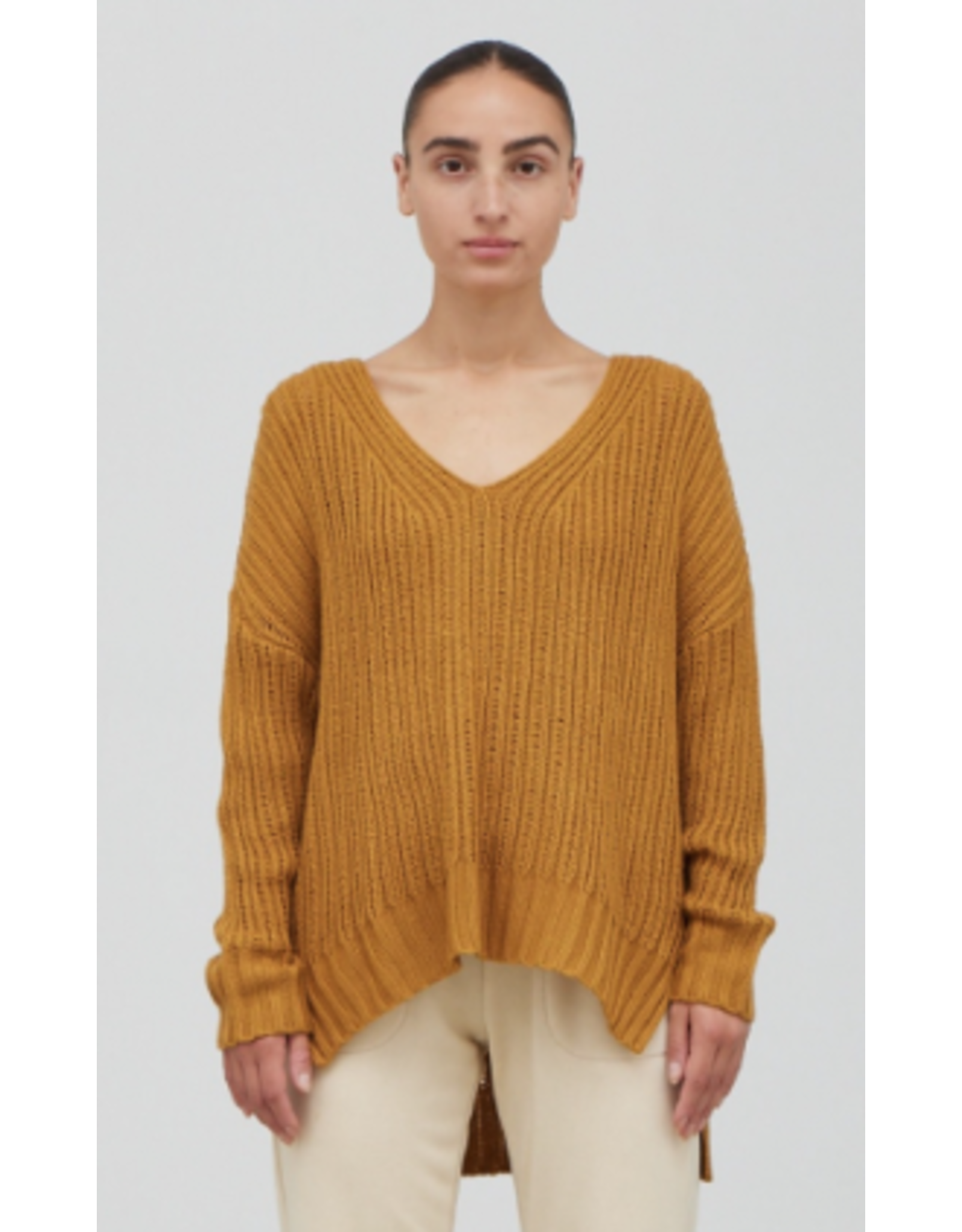 Loose Knit V-Neck Sweater