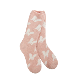 World's Softest Socks Cozy Collection Socks Butterfly Rose
