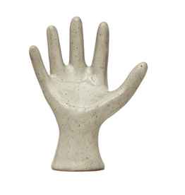 5" Stoneware Hand, grey