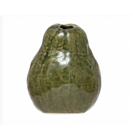 Creative Co-Op 3" Stoneware Avocado Vase, green