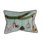 Creative Co-Op Cotton Lumbar Pillow, Peace