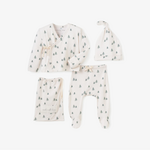 Elegant Baby Tree Kimono Set, 0-3 months