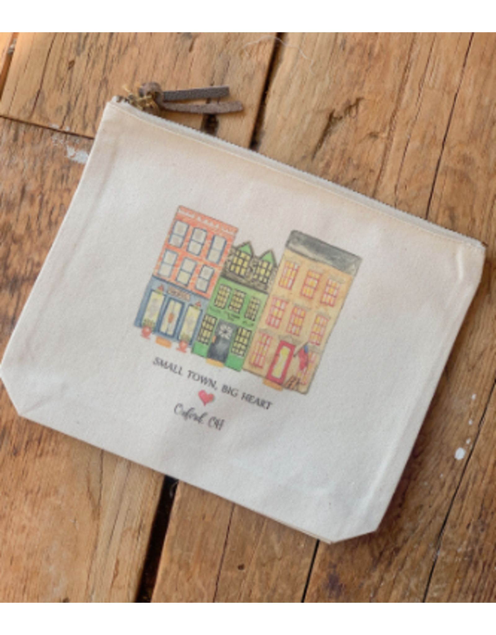 French Graffiti Small Town Big Heart Oxford, Cosmetic Bag