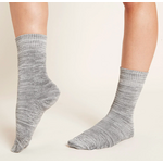 Boody Boody Womens Crew Boot Sock, Light Grey Marl