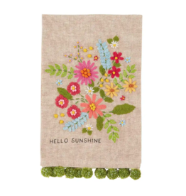 Mud Pie Embroidered Floral Towels Sun