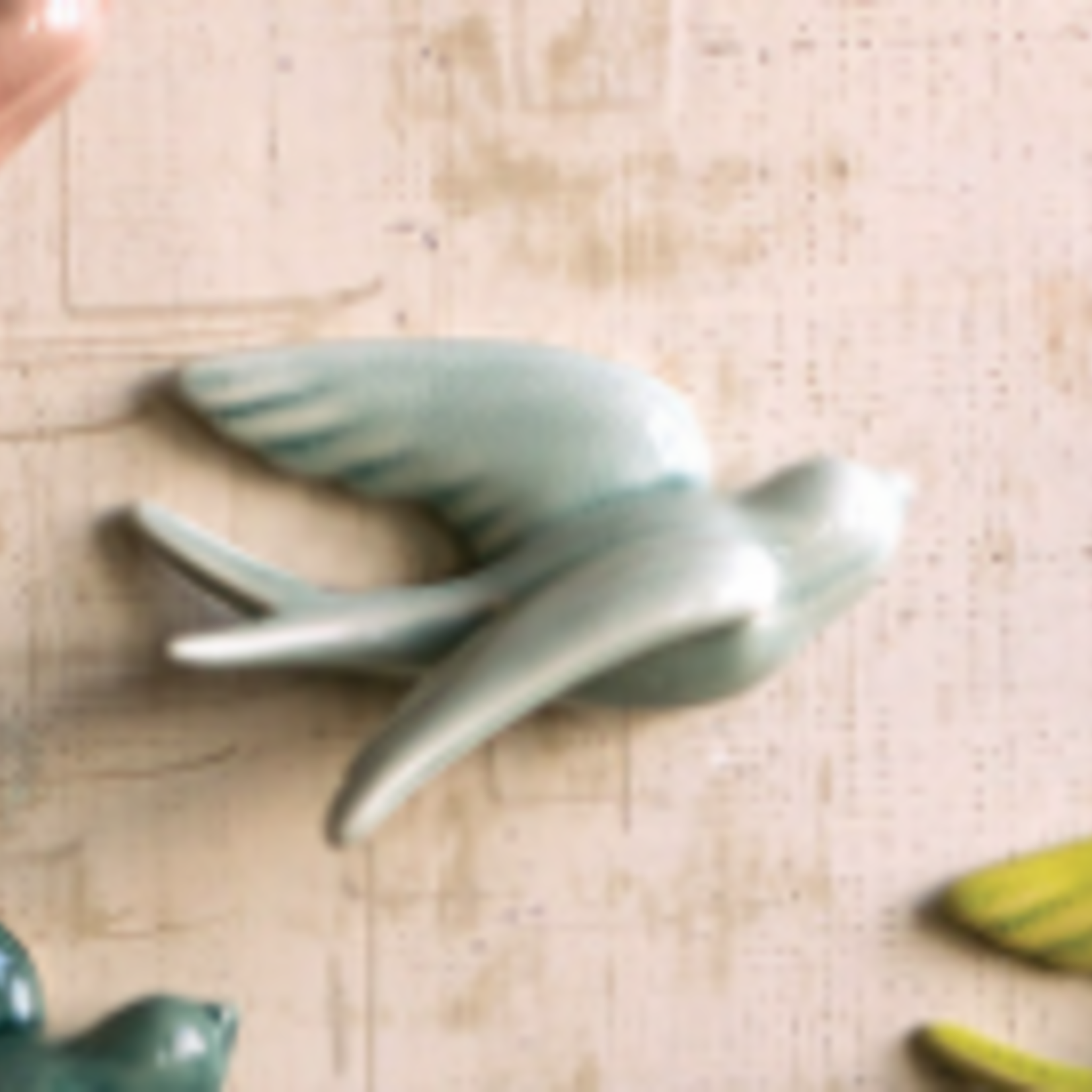 Hanging Ceramic Swallows,