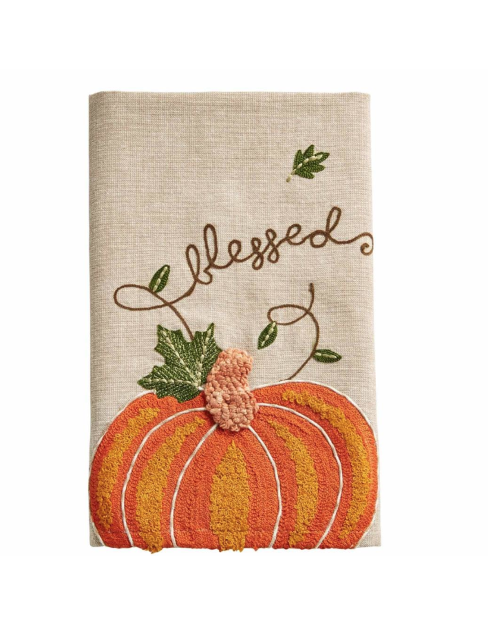 Mud Pie Embroidered Pumpkin Towel