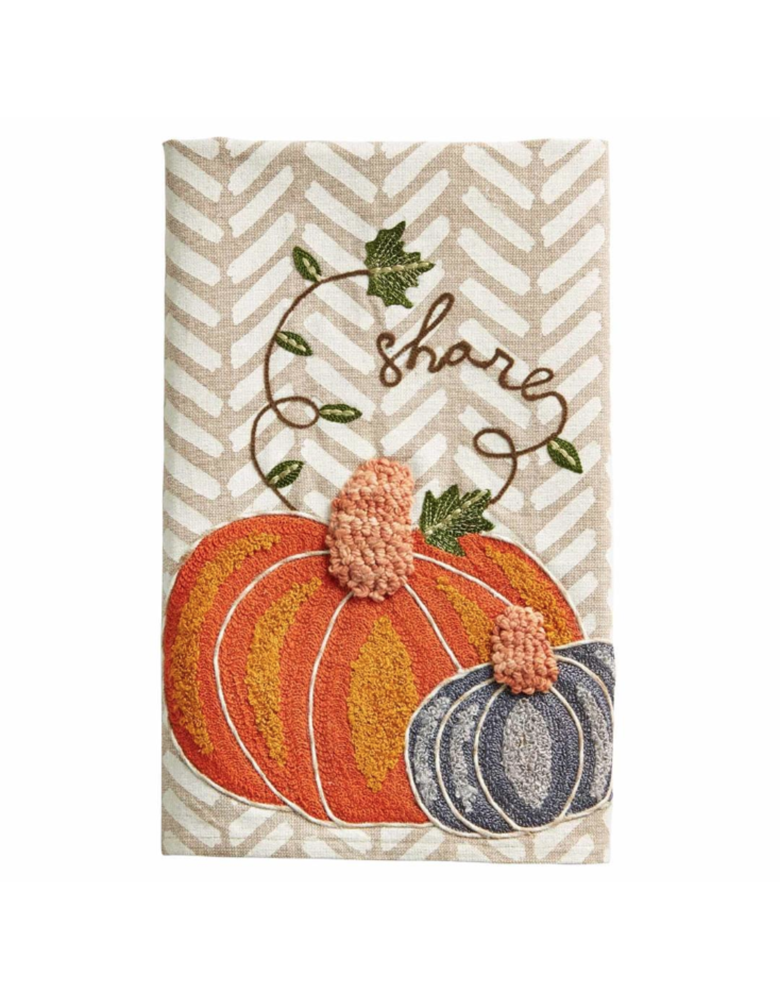 Mud Pie Embroidered Pumpkin Towel