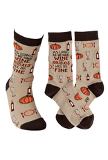 Primitives by Kathy Socks, As long as we have WINE the HOLIDAYS will be FINE