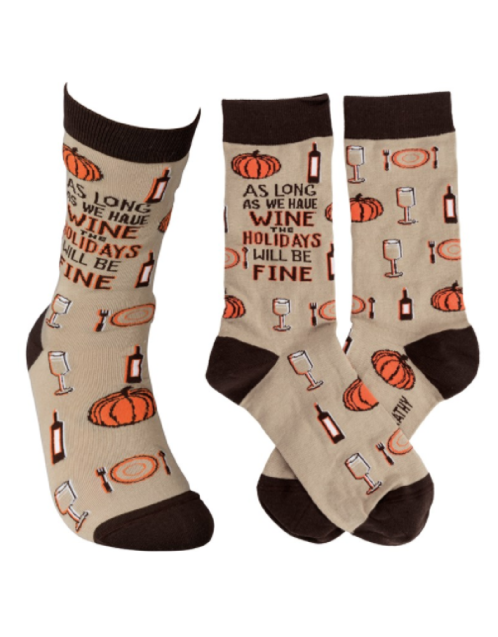 Primitives by Kathy Socks, As long as we have WINE the HOLIDAYS will be FINE