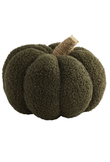 Mud Pie Medium Shearling Fabric Pumpkin, olive