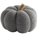 Large Shearling Fabric Pumpkin, grey