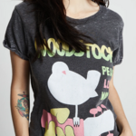 Woodstock Peace Love Music Burnout Tee