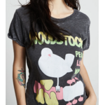 Woodstock Peace Love Music Burnout Tee