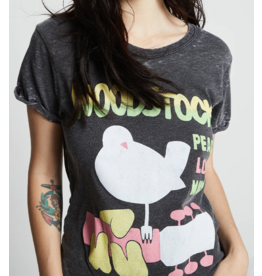 Woodstock Peace Love Music Burnout Tee