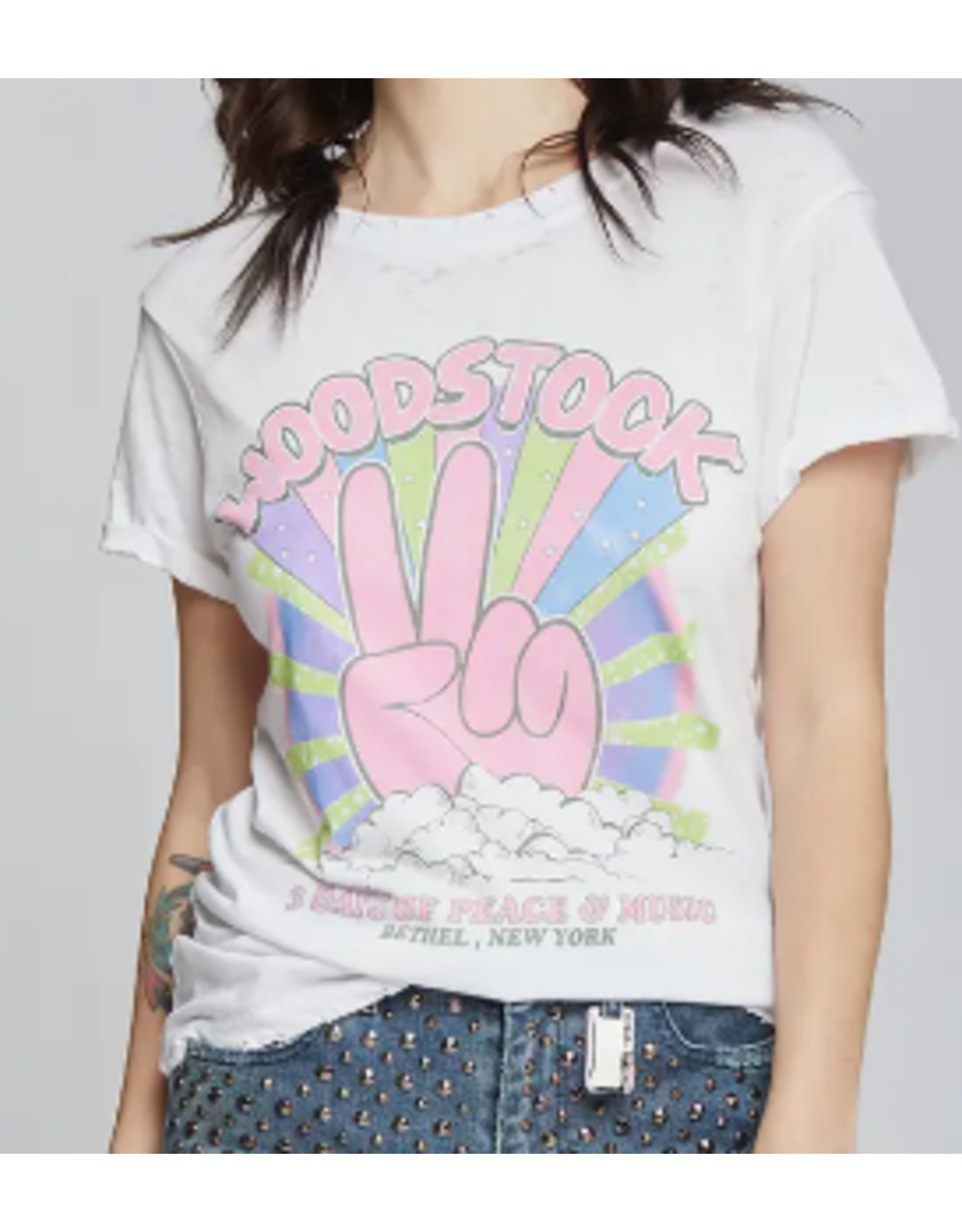 Woodstock 3 Days of Peace Burnout Tee