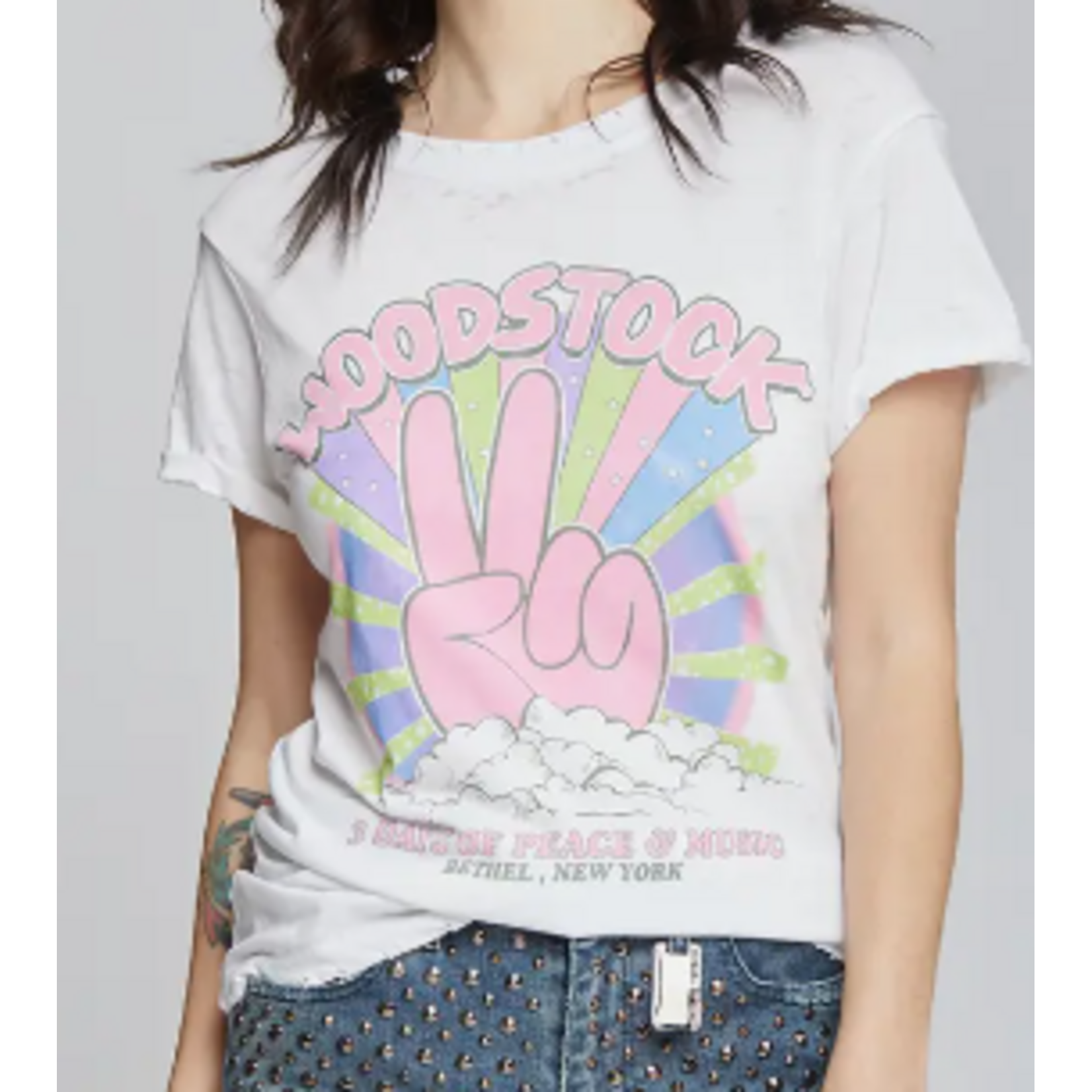 Woodstock 3 Days of Peace Burnout Tee