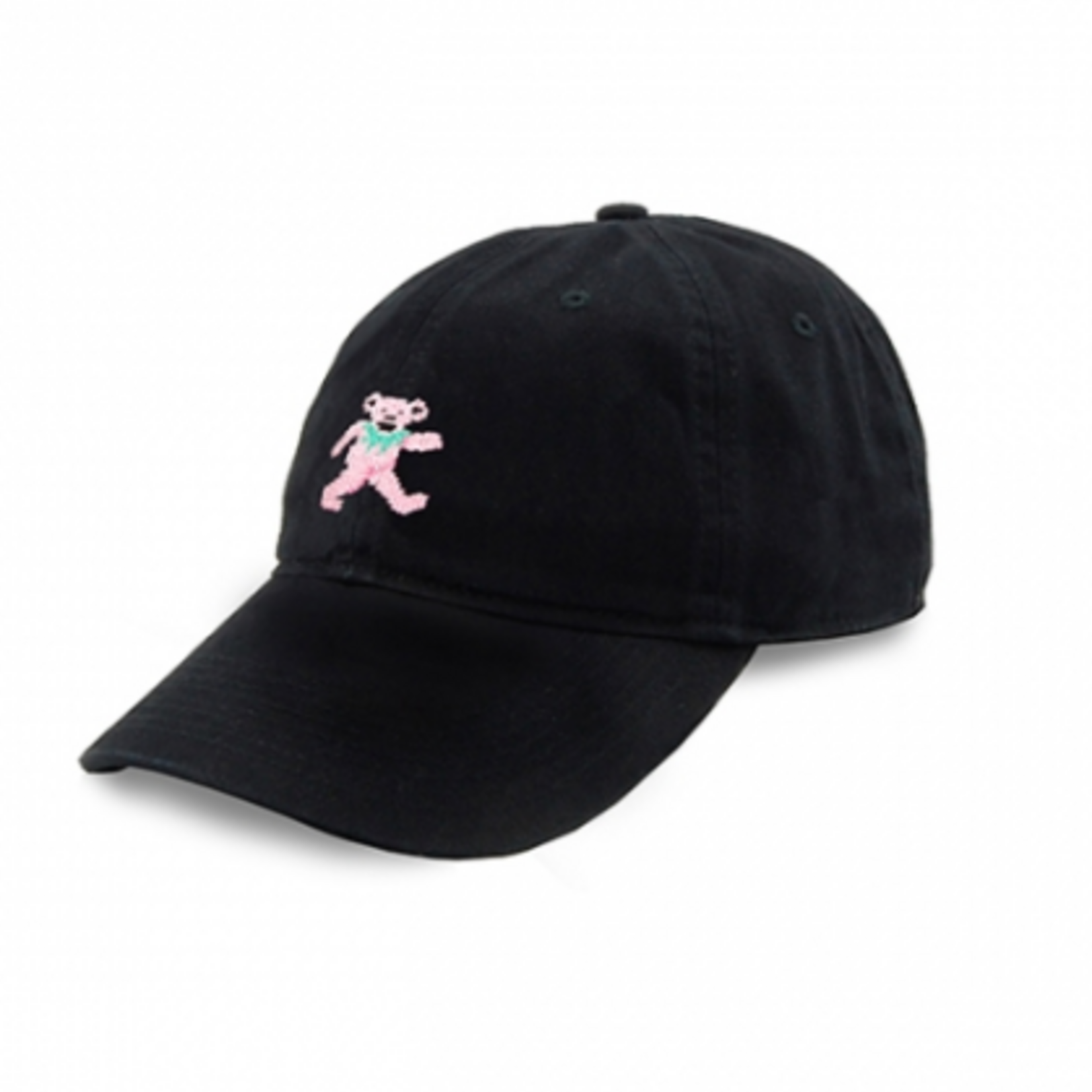 Smathers & Branson S&B Needlepoint Ball Hat, Dancing Bear on Black