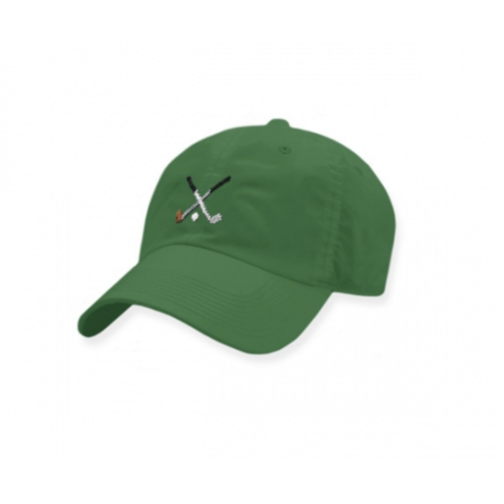 Smathers & Branson S&B Crossed Clubs Needlepoint Performance Hat on Spruce
