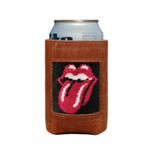 Smathers & Branson S&B Needlepoint Can Cooler, Rolling Stones (black)