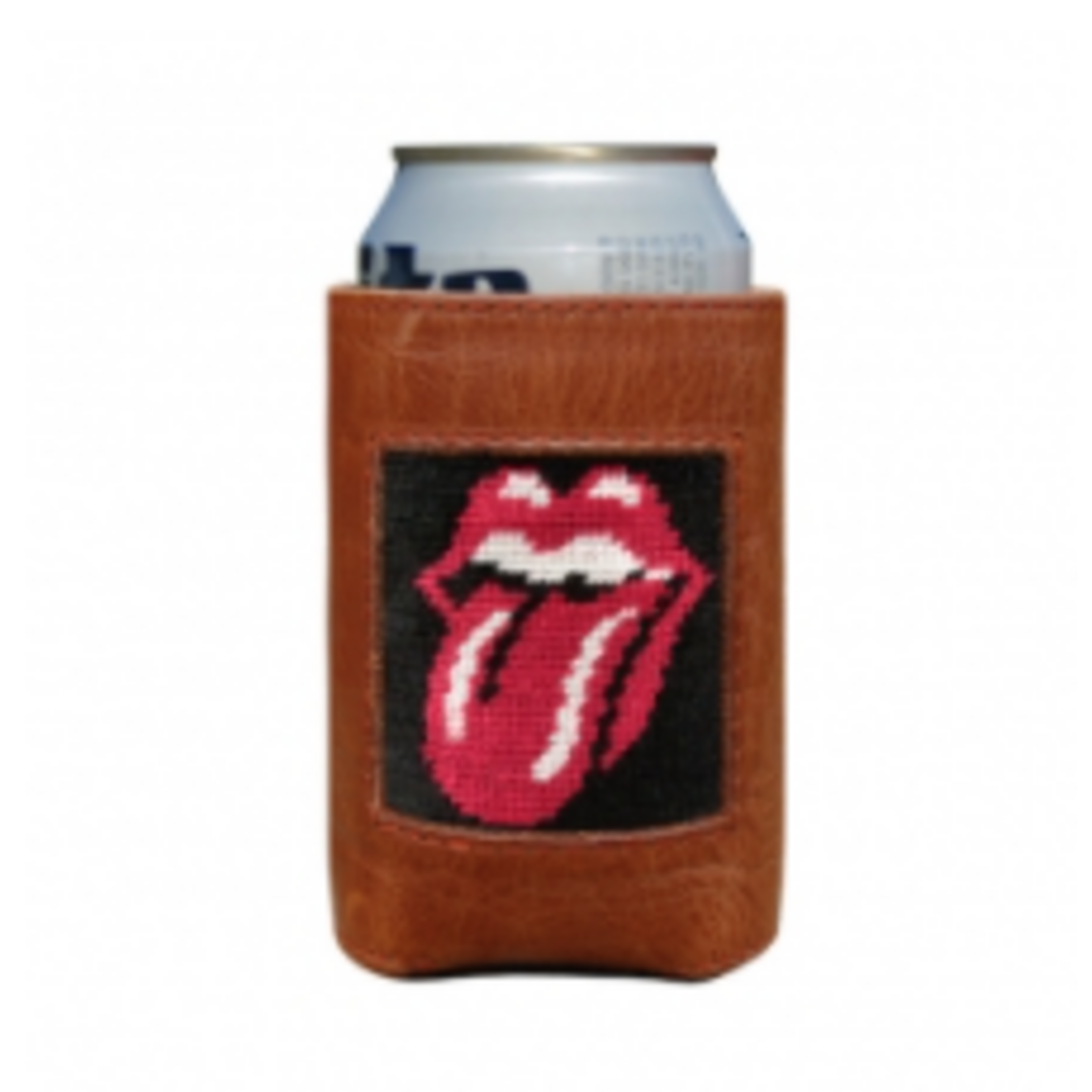 Smathers & Branson S&B Needlepoint Can Cooler, Rolling Stones (black)