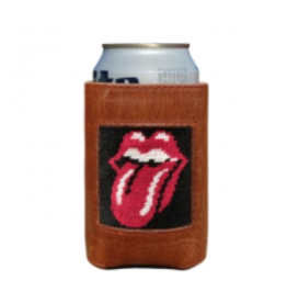 Smathers & Branson S&B Needlepoint Can Cooler, Rolling Stones (black)