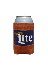 Smathers & Branson S&B Needlepoint Can Cooler, Miller Lite