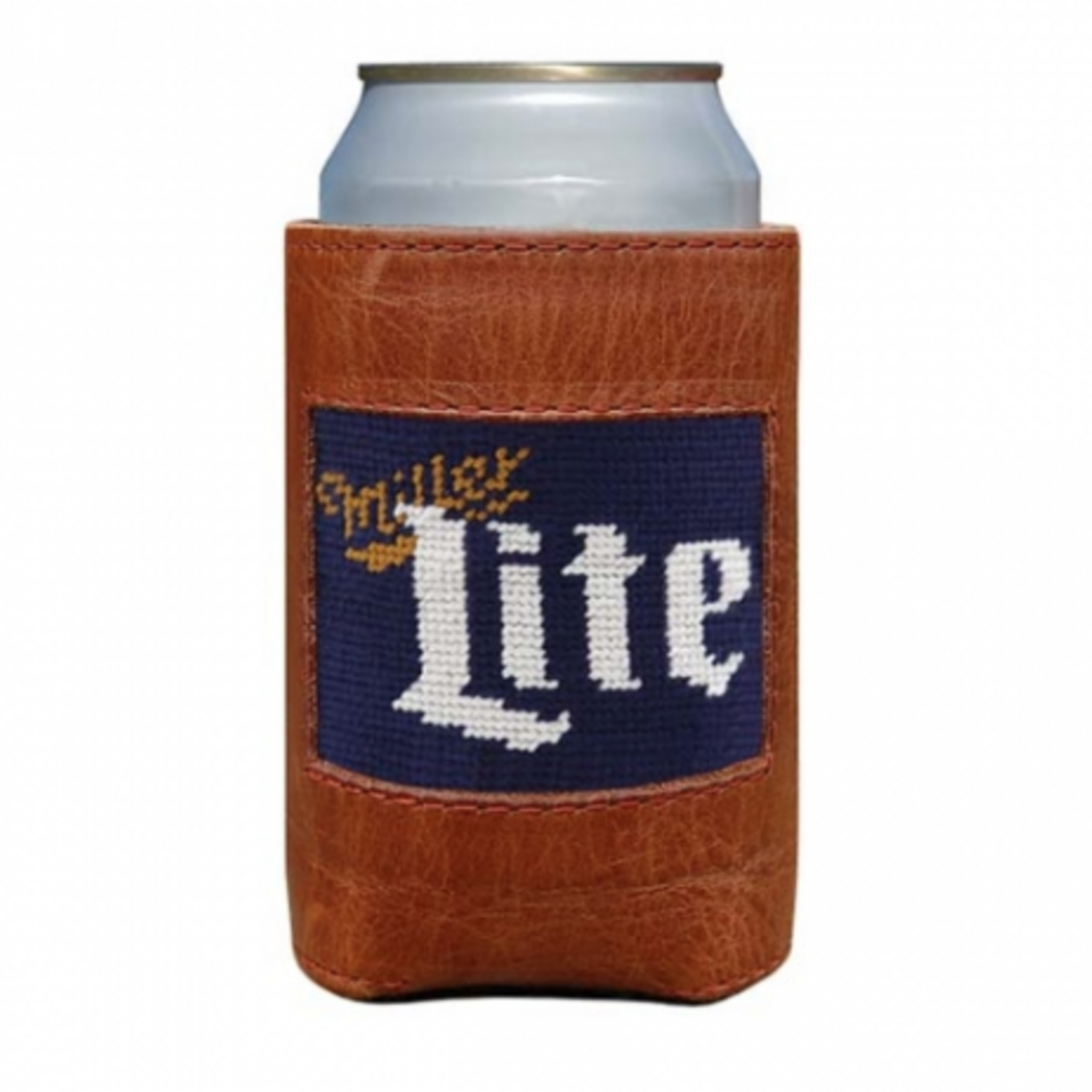 Smathers & Branson S&B Needlepoint Can Cooler, Miller Lite